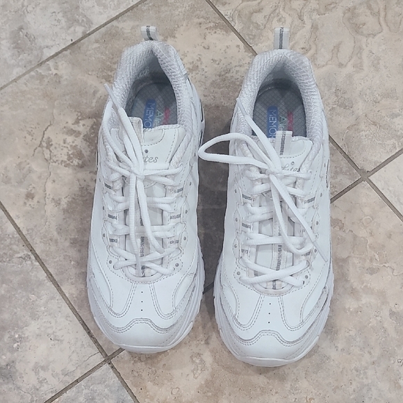 Skechers White Memory Foam Sneakers - Picture 3 of 10